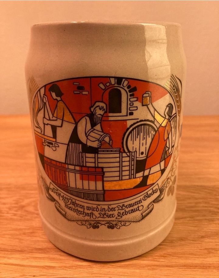 Bierkrug 0,5l „Uhland Bier“ (Steinkrug) in Stein