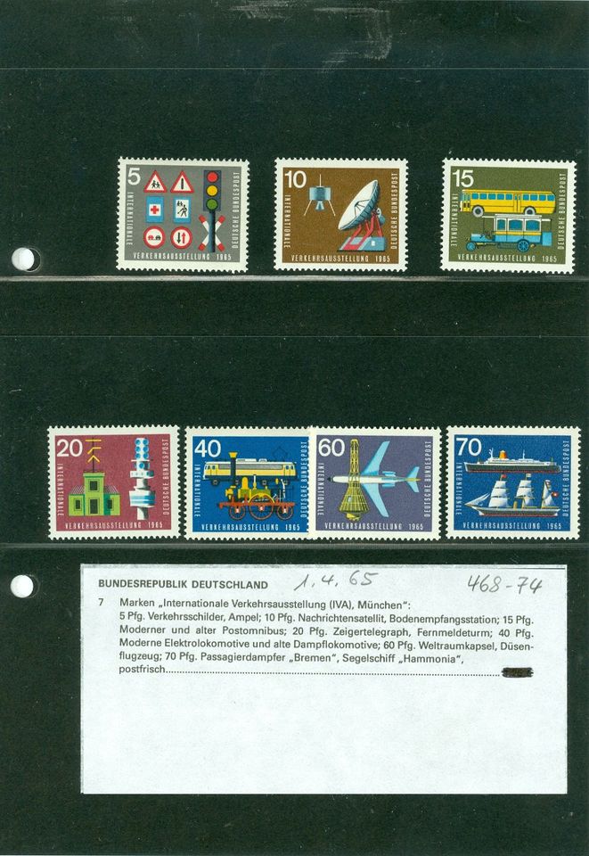 Briefmarken DDR "Internationale Verkehrsausstellung München" in Bad Endbach