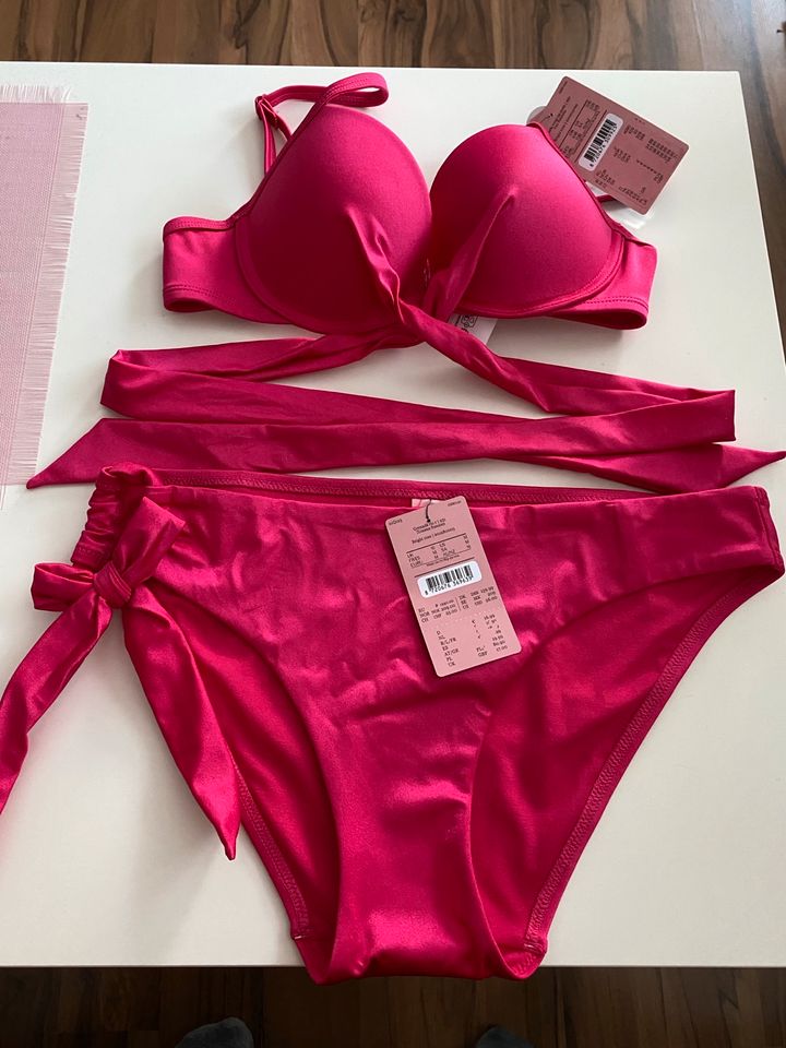 Neu Bikini Hunkemöller M 70 B Push Up Grenada Bright Rose Pink in Göttingen