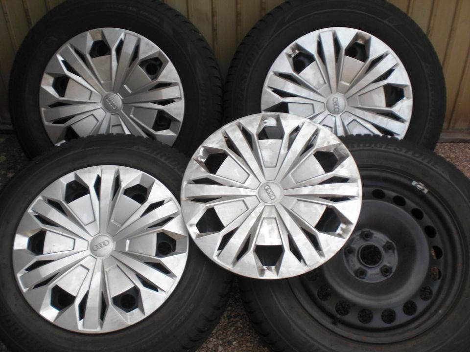 Original Stahlfelgen Audi Q3 F3,VW Tiguan II AD1,Skoda Kodiaq, 5QF601027 J/K. Winterreifen 215/65R17 99H.7,5mm. in Heusweiler