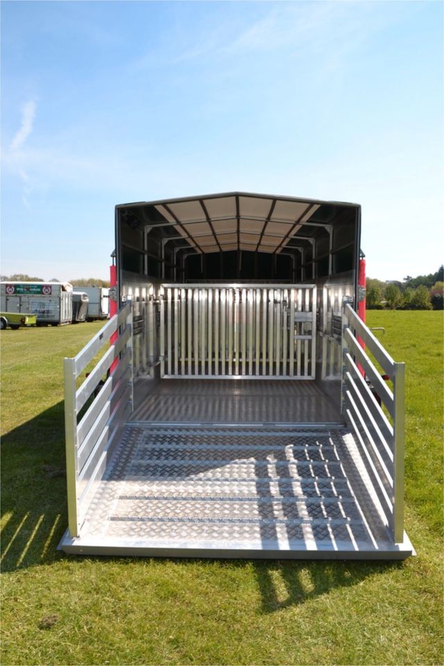 ⭐ BAOS Voll-Aluminium Viehanhänger 5,45x1,95 m Schweine Sauen Kälber Schafe Pkw Anhänger Viehtransport Schweinetransport Schaftransport in Großenkneten