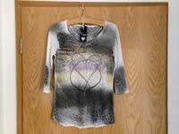 KEY LARGO Shirt PEACEFULL HEART Gr. S weiß-grau 3/4-Armlänge Dame Bayern - Schweinfurt Vorschau