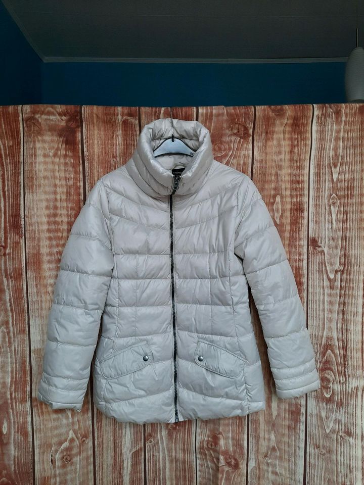 Warme wattierte Damen-Winterjacke creme-weiß  Gr. L / 40 in Hof (Saale)