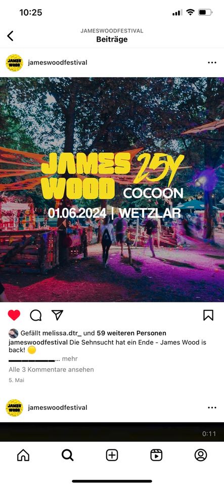 (suche) James Wood Ticket 1.6 in Frankfurt am Main