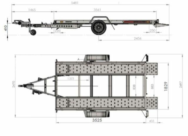 Autoanhänger Autotrailer kippbar 3,52m x 1,82m_1,3t_100kmh⭐SALE⭐ in Hamm