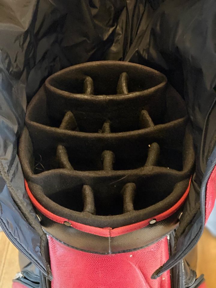 JuCad Golf Cart-Bag, rot, gebraucht in Bad Honnef