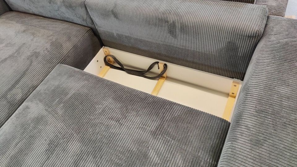 Eck-Sofa Bett-Funktion Stauraum Cord Couch UVP 1699,- NEU in Bielefeld