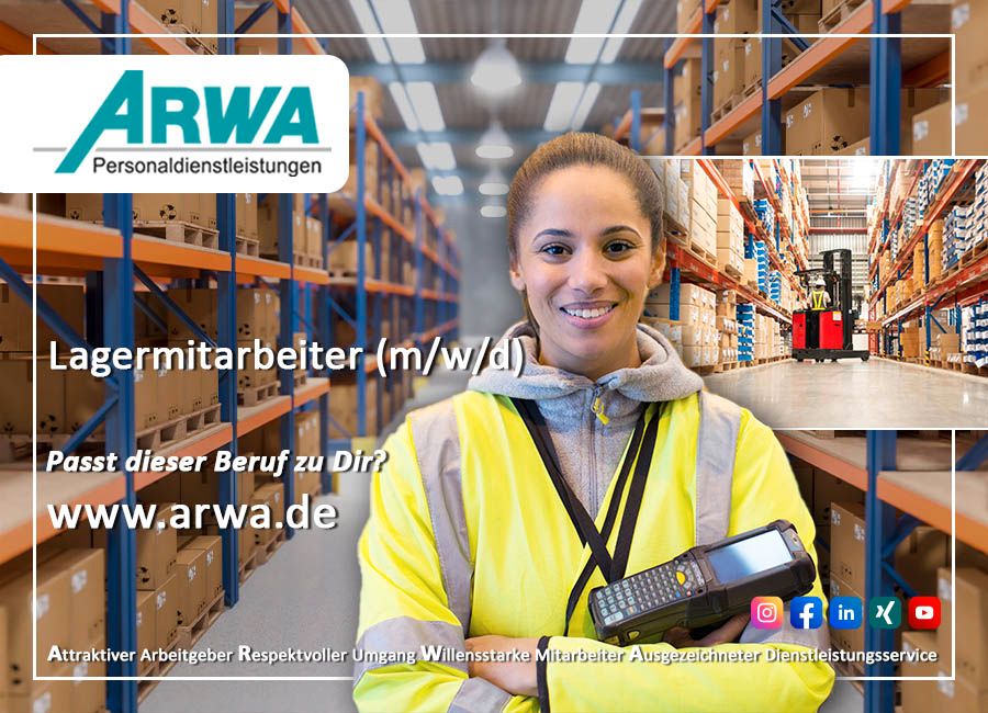 Fachkraft Lager/Logistik (m/w/d) Eisenach ARWA EISENACH in Eisenach