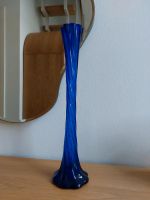 Vintage Vase Kristallvase Blau gedreht gewellt Trompete Dresden - Klotzsche Vorschau