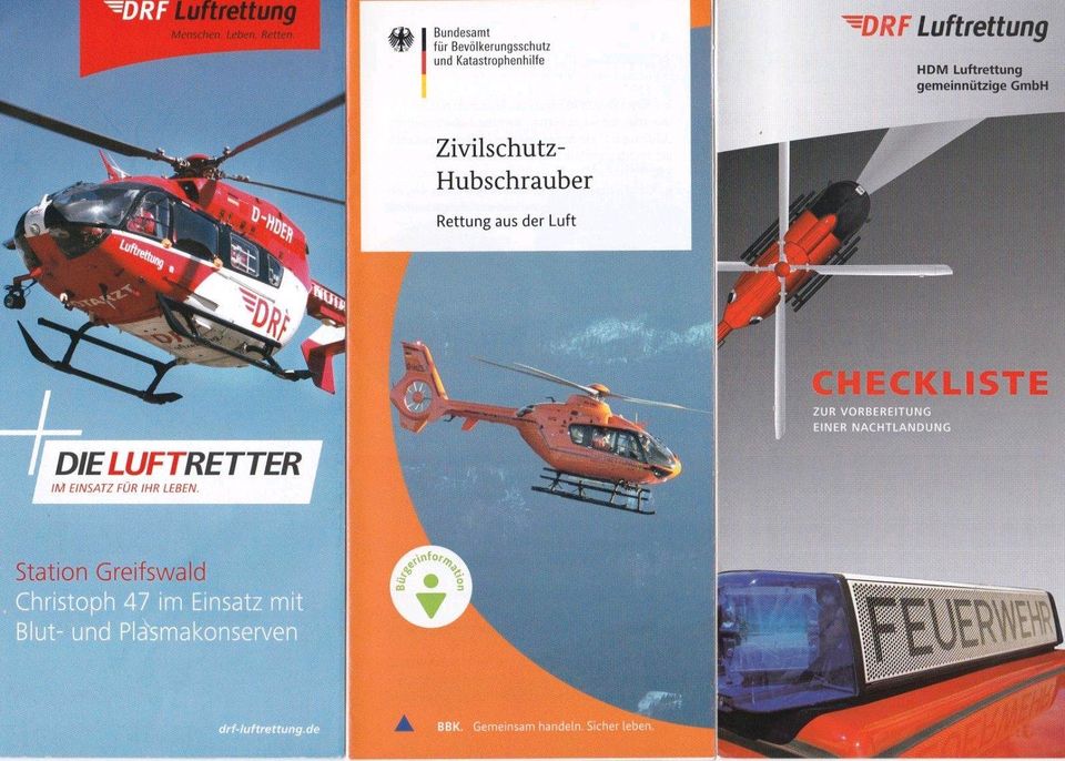 Luftrettung ADAC DRF BMI RTH ITH Aufkleber Rettungshubschrauber in Bernau