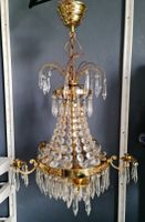 Empire Deckenlüster Lampe Glasbehang Messing Vergoldet 5 Kerzen Hamburg-Nord - Hamburg Barmbek Vorschau