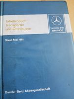 Mercedes-Benz Tabellenbuch Transporter und Omnibusse, Mai 1981 Stuttgart - Weilimdorf Vorschau