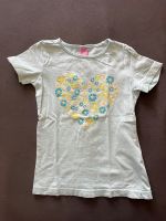 T-Shirt, mint mit Blümchen Herz Applikation, Gr. 92 Baden-Württemberg - Wehr Vorschau