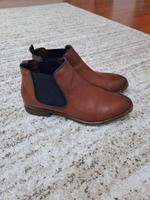 Stiefeletten Chelsea Boots Caprice 38 1/2 38,5 Leder Cognac braun Niedersachsen - Melle Vorschau