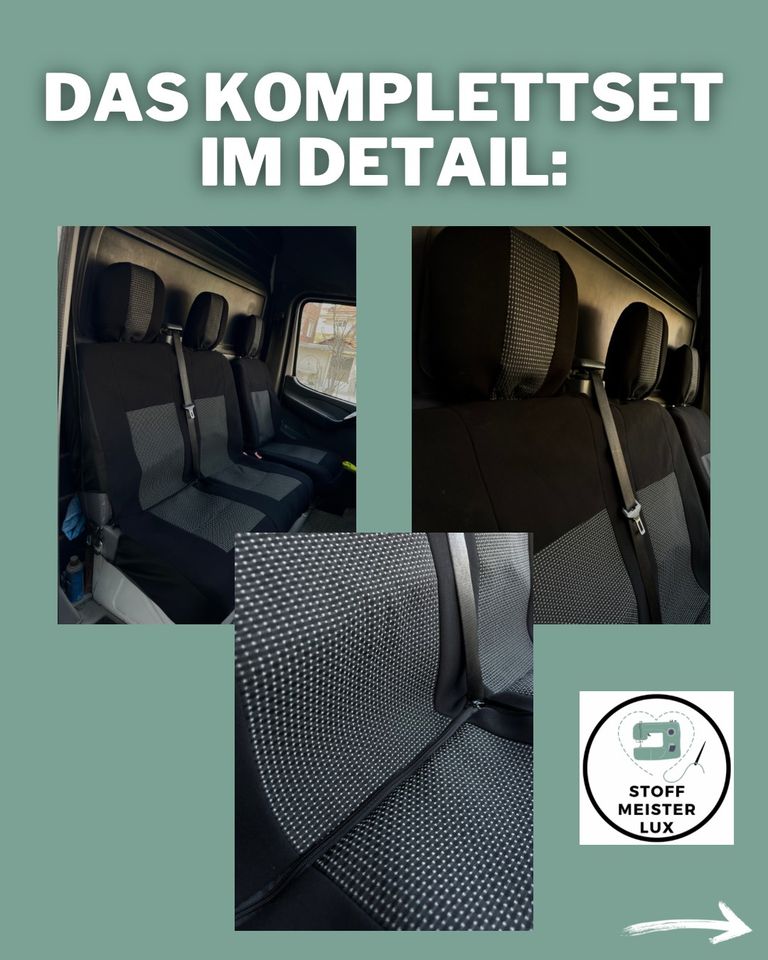 Sitzbezüge für Iveco Daily Citroen Berlingo Jumper Sitzbank 1+2 in Heusweiler