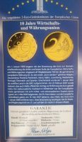 Vergoldete 2-Euro-Gedenkmünze der EU 10 Jahre Wirtschaft und Währ Thüringen - Riethnordhausen Vorschau