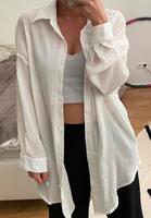 Oversize Bluse weiß knöpfe jacke strand sommer layern Leipzig - Leipzig, Zentrum Vorschau
