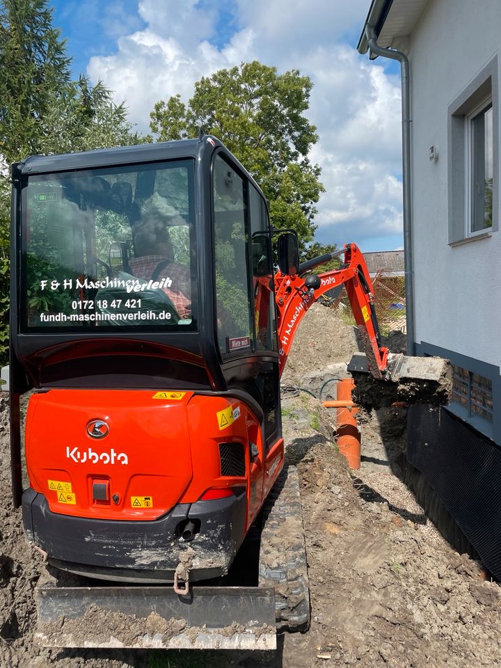 Bagger leihen | Minibagger mieten | Baggerarbeiten | Drainage in Langen