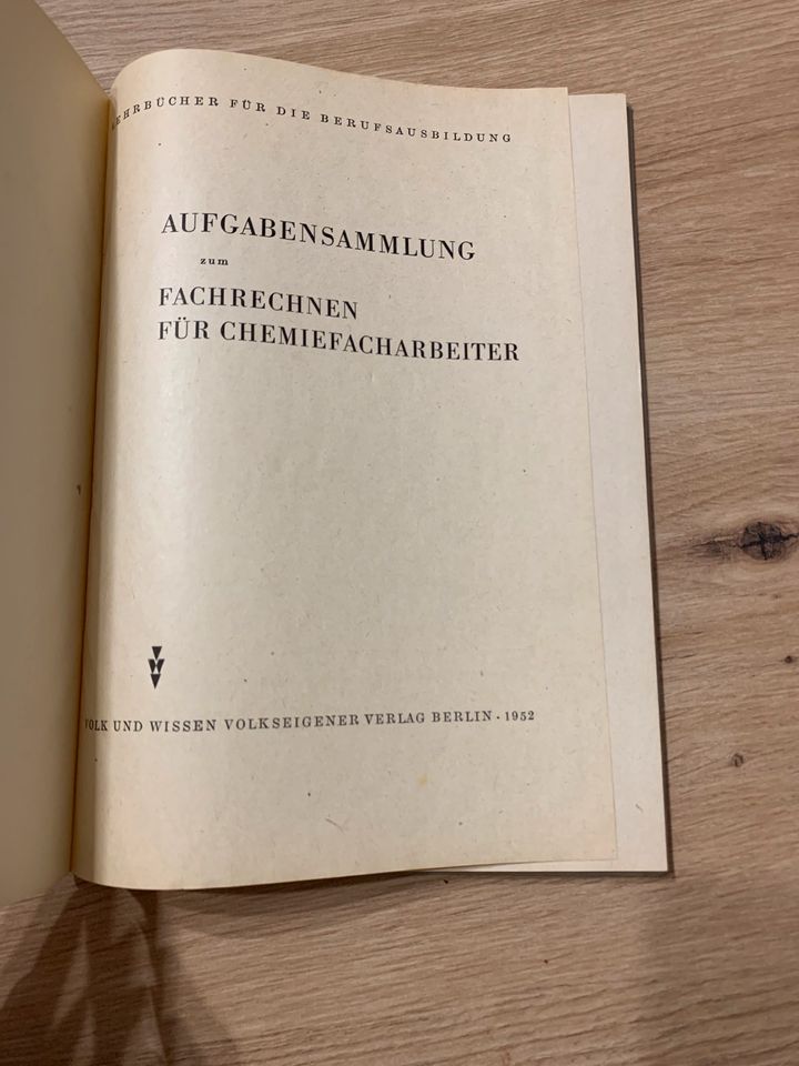 DDR Aufgabensammlung zum Fachrechnen für Chemie-Facharbeiter in Ilmenau