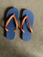 Herren Flipflops, Größe 43/44,  blau-orange, neuwertig Nordrhein-Westfalen - Hille Vorschau