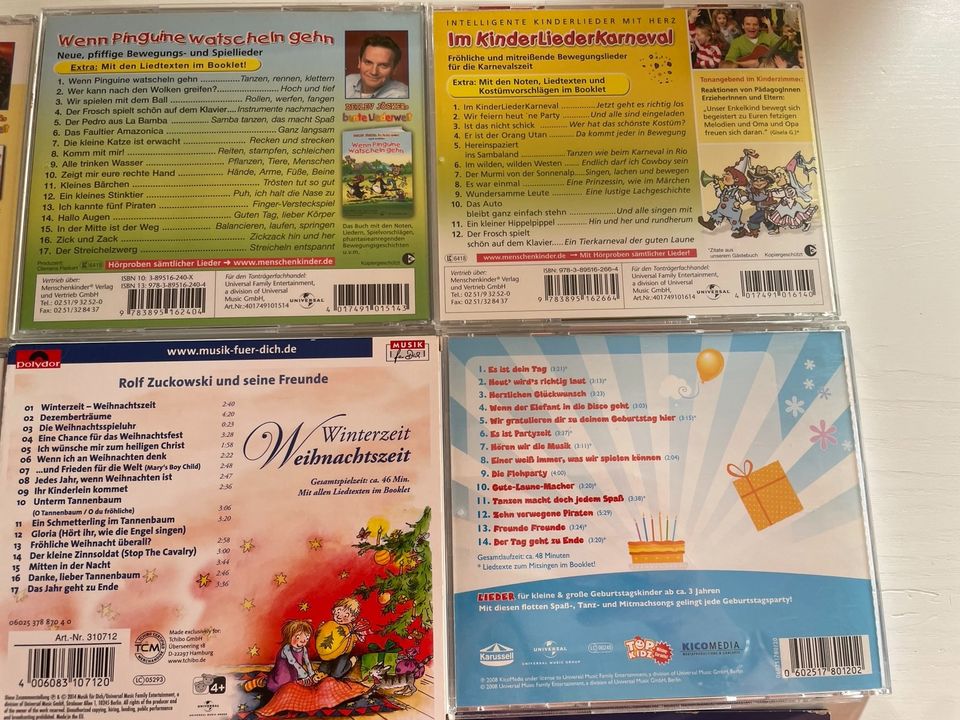 11 Kinder Lieder CDs, Detlev Jöcker, zukowski, Volker Rosin, Nena in Willich