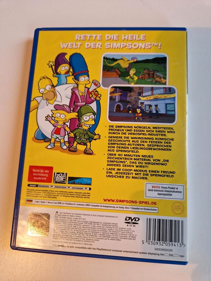 Ps2 - The Simpsons - Das Spiel - mit Anleitung in Potsdam