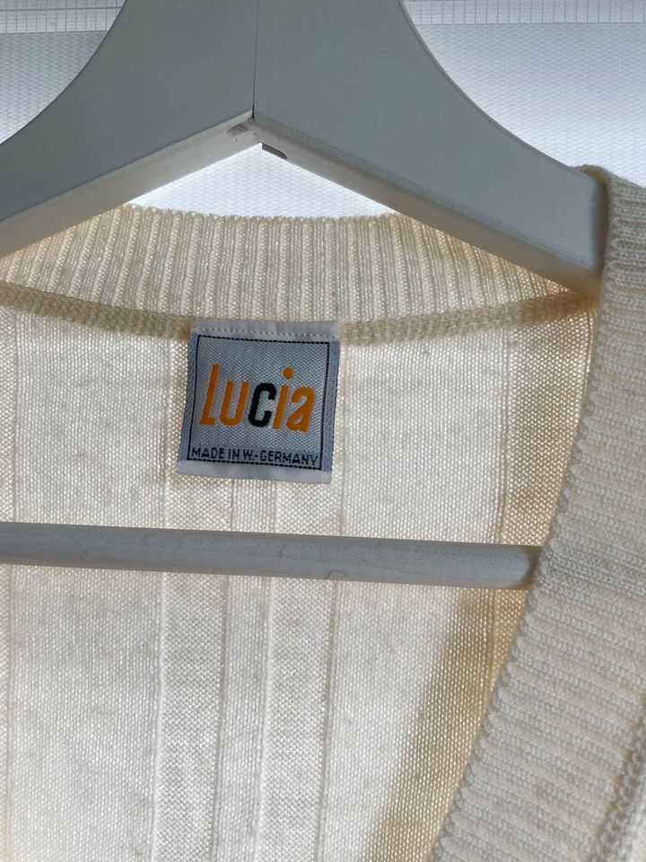 LUCIA wolljacke kurzer Cardigan Strick 40% Schurwolle Creme in Hagen