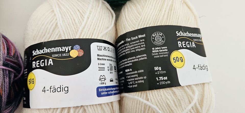 400 Gramm neue Sockenwolle Regia Lang Yarns Glitzer u.a.4-fach in Solingen