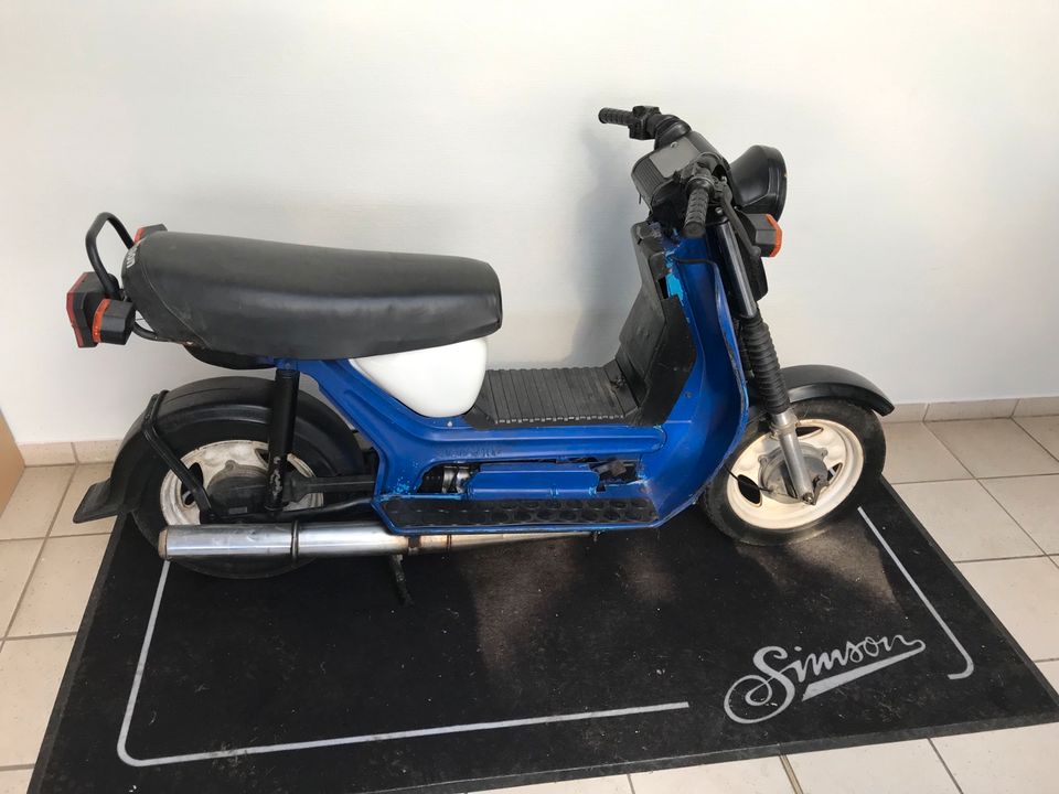 Simson SR50 1990 4 Gang M500 SR 50 Blau 60 km/h Papiere Versand * in Calbe (Saale)