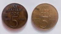 2 Stück DDR Gedenkmünze 5 Mark 1969 A 20 Jahre DDR Sachsen-Anhalt - Harzgerode Vorschau