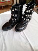 Halbhohe Stiefel Gr.38 schwarz Stiefelette Lackstiefel Absatz Sachsen - Dippoldiswalde Vorschau