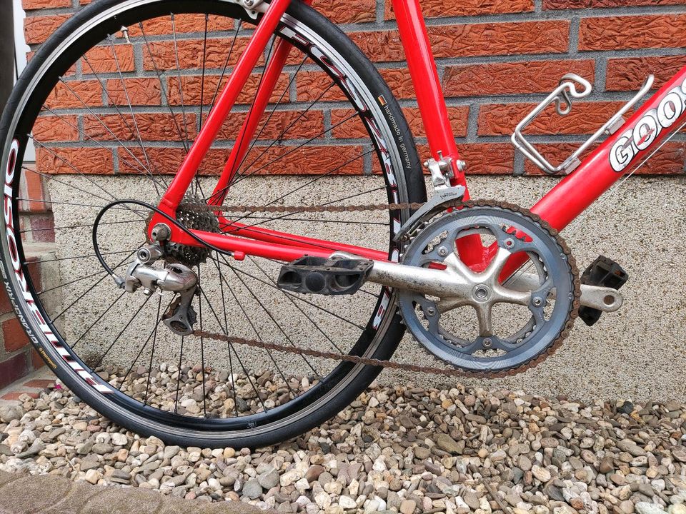 57cm Goossens Alu Rennrad, Shimano Ultegra, rot, Vintage in Bocholt