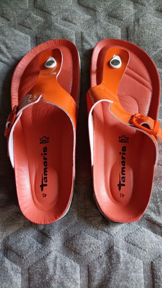 Tamaris Schuhe 41 Orange Lack Pantolette Sandale Zehentrenner in Bremen -  Neustadt | eBay Kleinanzeigen ist jetzt Kleinanzeigen