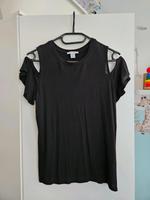 amisu Shoulder cut out Oberteil Top Shirt schwarz, XS/S 34/36 Nordrhein-Westfalen - Niederkrüchten Vorschau
