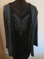 Bexleys 2tlg. Damen Shirt mit Weste ¾ Arm, schwarz, Größe 48 Bayern - Küps Vorschau