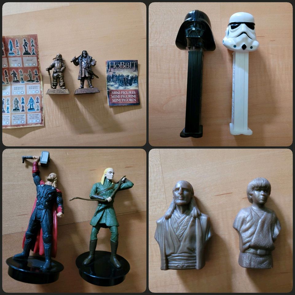 Mini Figuren PEZ Figuren u.a. Star Wars, Marvel, Hobbit in Mittelbiberach