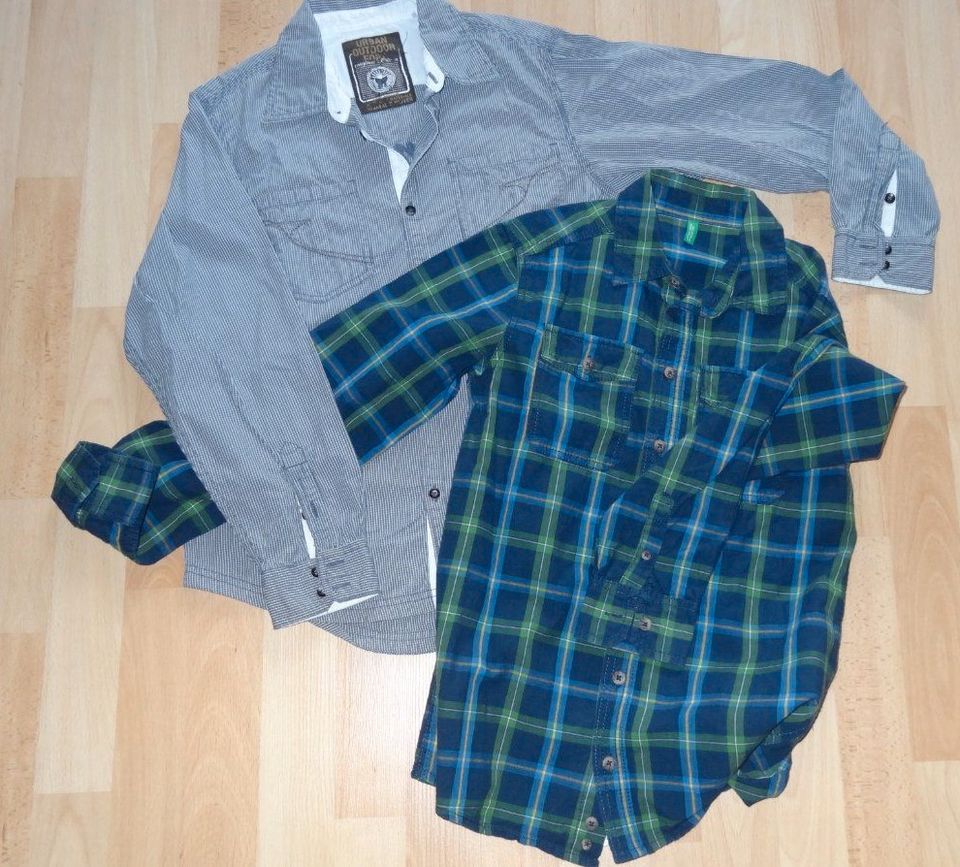 Paket langarm Hemden 35 36 S Oliver  Junior M  Benetton XXL 158 in Lübbecke 