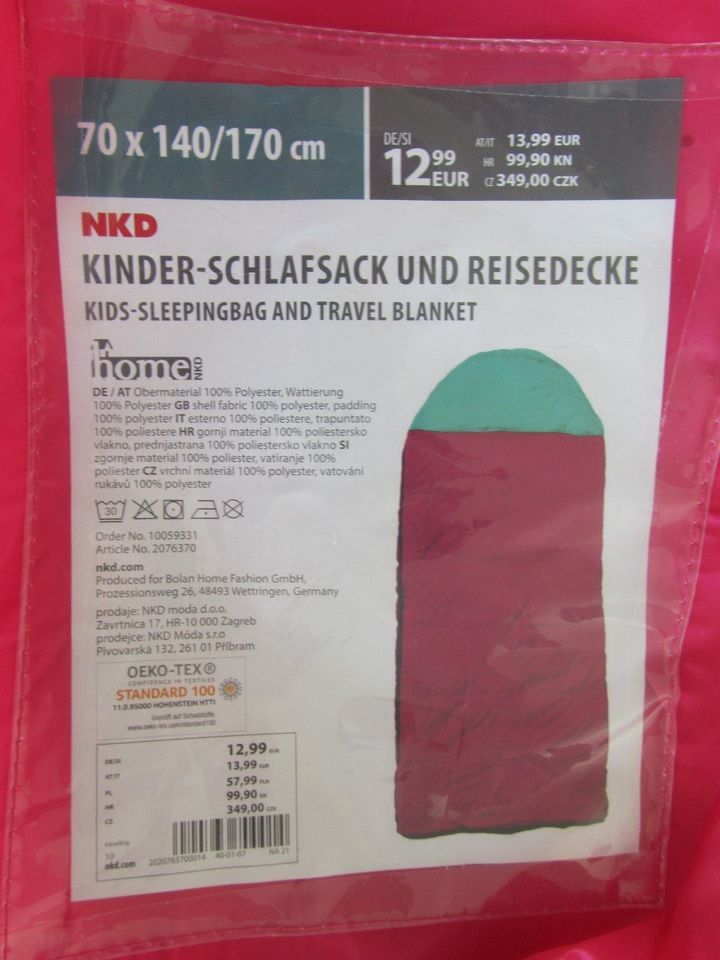 Kinderschlafsack pink/türkis 70x140/170 in Bad Dürrheim