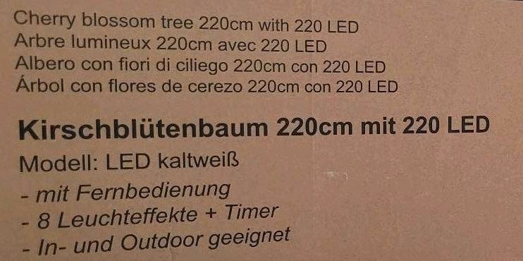 Kirschblütenbaum LED dimmbar Höhe 220cm  Deko in Augsburg