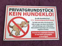 Schild Privatgrundstück kein Hundeklo Hessen - Reichelsheim (Wetterau) Vorschau