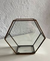 Glasgefäß, Blumentopf, Vase, Pflanzgefäß, Glas gold Sechseck Deko Bayern - Herzogenaurach Vorschau