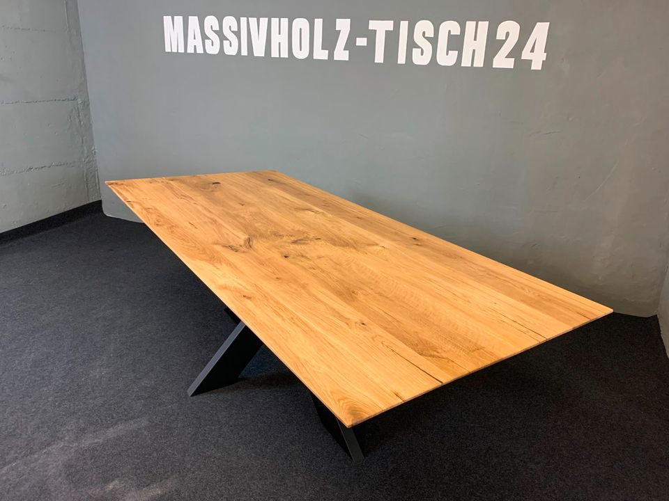 NEU Massiv Eiche Tisch Schweizerkante Esstisch Holztisch 200x100 in Königswinter