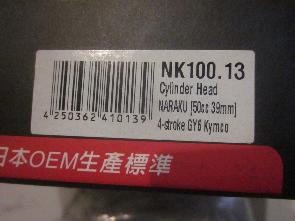 NARAKU Zylinderkopf NK.100.13 NEU Kymco 50cc GY6 4-Takt in Illertissen