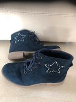 Boots/Stiefeletten blau Stern Glitzer Textil Gr. 38 Hessen - Nidderau Vorschau