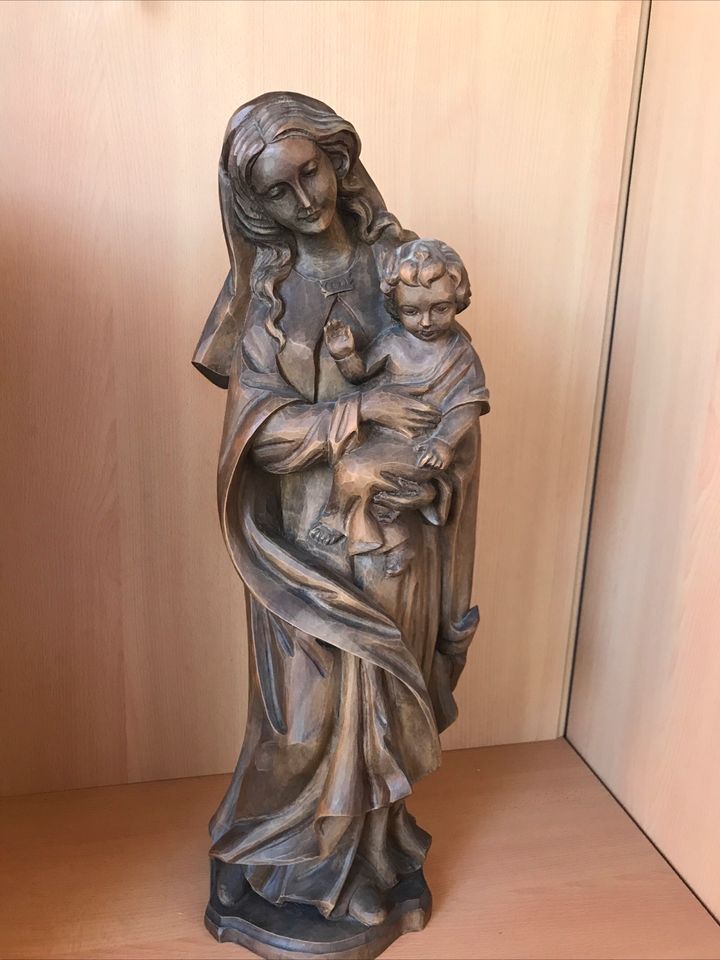 Große Heiligen Figur Maria mit Jesus Größe circa 58 cm in Tapfheim