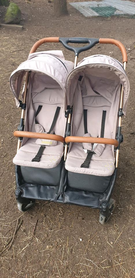 ZWILLINGSKINDERWAGEN GESCHWISTERWAGEN KINDERWAGEN GOLD BEIGE in Recklinghausen