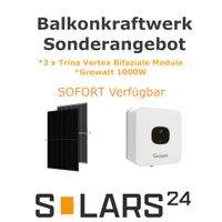 Balkonkraftwerk 1000W Trina S+ Glas-Glas Bifazial + Growatt MIC Sachsen - Rötha Vorschau