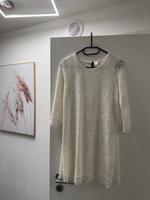 H&M Broderie Anglaise Kleid aus Spitze in Weiß Düsseldorf - Unterbach Vorschau