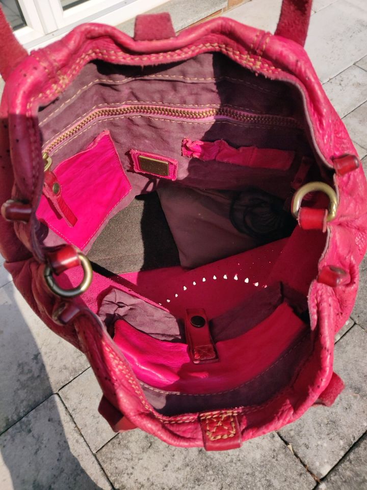 Campomaggi ☀️ Shopper Leder Tasche Fuchsia Pic Rossone in Bockenem