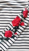Schwarz-weiß gestreifter Pullover mit Blumenstickerei, edc, XL Nordrhein-Westfalen - Langenfeld Vorschau